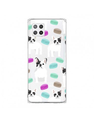 Coque Samsung A42 Chiens Bulldog Français Macarons Transparente - Pet Friendly