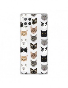 Coque Samsung A42 Chats Transparente - Pet Friendly