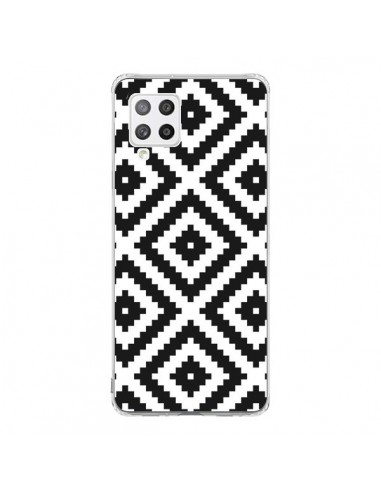 Coque Samsung A42 Diamond Chevron Black and White - Pura Vida