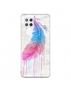 Coque Samsung A42 Plume arc-en-ciel - Rachel Caldwell