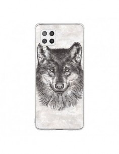 Coque Samsung A42 Loup Gris - Rachel Caldwell