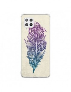 Coque Samsung A42 Feather Plume Arc En Ciel - Rachel...