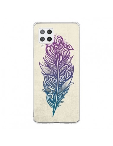 Coque Samsung A42 Feather Plume Arc En Ciel - Rachel Caldwell