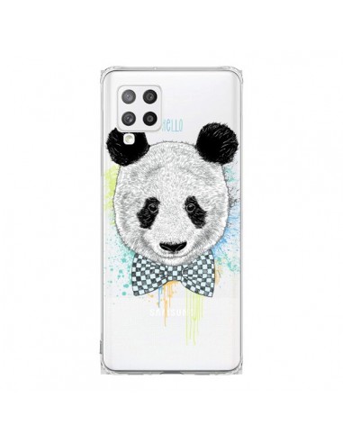 Coque Samsung A42 Panda Noeud Papillon Transparente - Rachel Caldwell