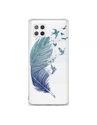 Coque Samsung A42 Plume Feather Fly Away Transparente - Rachel Caldwell