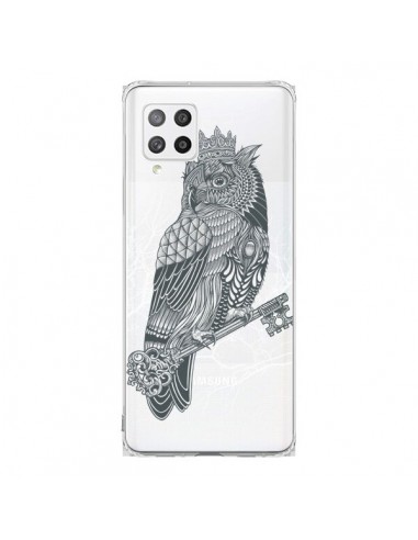 Coque Samsung A42 Owl King Chouette Hibou Roi Transparente - Rachel Caldwell