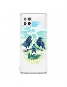 Coque Samsung A42 Tête de Mort Nature Transparente -...