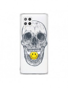 Coque Samsung A42 Tête de Mort Smiley Transparente -...