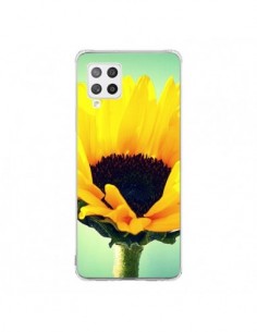 Coque Samsung A42 Tournesol Zoom Fleur - R Delean