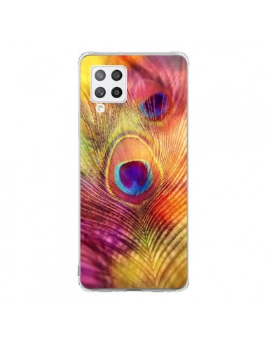 Coque Samsung A42 Plume de Paon Multicolore - Sylvia Cook