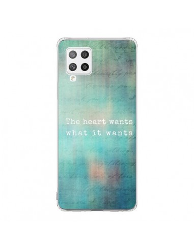Coque Samsung A42 The heart wants what it wants Coeur - Sylvia Cook