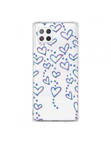 Coque Samsung A42 Floating hearts coeurs flottants Transparente - Sylvia Cook