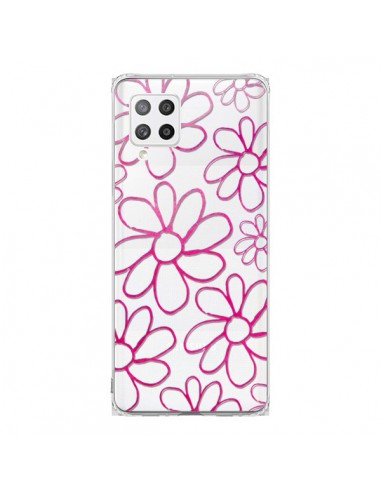 Coque Samsung A42 Flower Garden Pink Fleur Transparente - Sylvia Cook