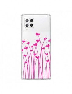 Coque Samsung A42 Love in Pink Amour Rose Fleur...