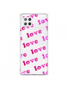 Coque Samsung A42 Pink Love Rose Transparente - Sylvia Cook