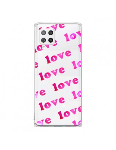 Coque Samsung A42 Pink Love Rose Transparente - Sylvia Cook