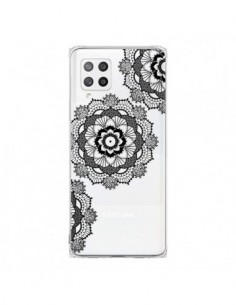 Coque Samsung A42 Triple Mandala Noir Black Transparente...