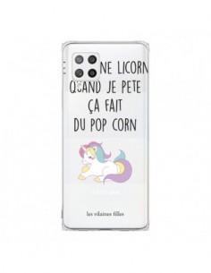 Coque Samsung A42 Je suis une licorne, quand je pète ça...
