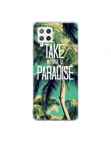 Coque Samsung A42 Take me back to paradise USA Palmiers Palmtree - Tara Yarte