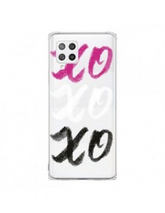 Coque Samsung A42 XoXo Rose Blanc Noir Transparente -...
