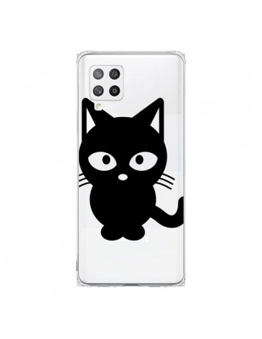 Coque Samsung A42 Chat Noir Cat Transparente - Yohan B.