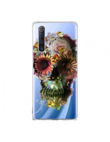 Coque Realme X50 5G Skull Flower Tête de Mort Transparente - Ali Gulec