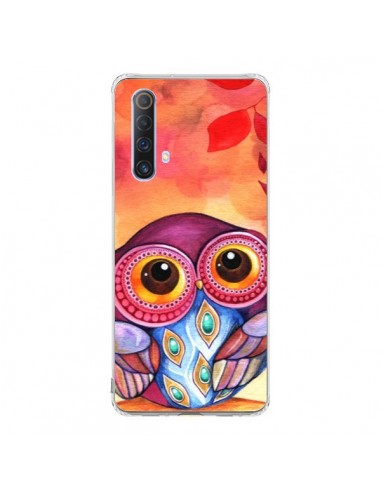 Coque Realme X50 5G Chouette Feuilles Automne - Annya Kai