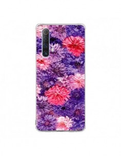 Coque Realme X50 5G Fleurs Violettes Flower Storm - Asano...