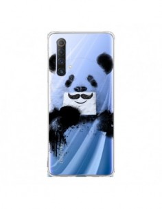 Coque Realme X50 5G Funny Panda Moustache Transparente -...