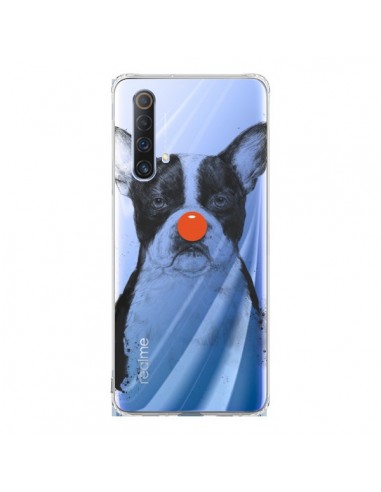 Coque Realme X50 5G Clown Bulldog Dog Chien Transparente - Balazs Solti