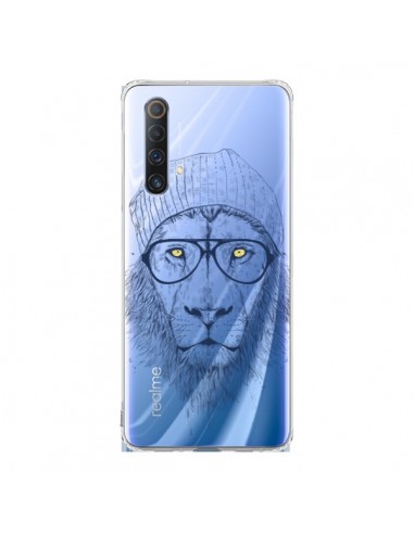 Coque Realme X50 5G Cool Lion Swag Lunettes Transparente - Balazs Solti