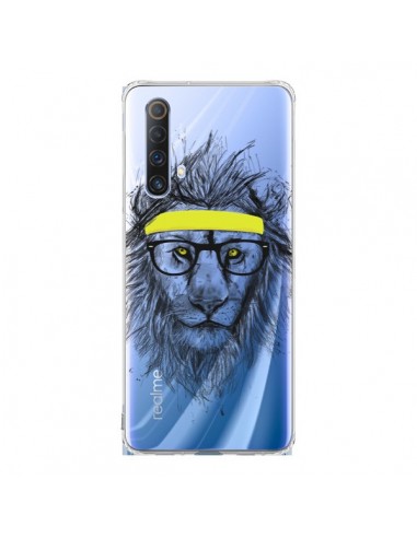Coque Realme X50 5G Hipster Lion Transparente - Balazs Solti