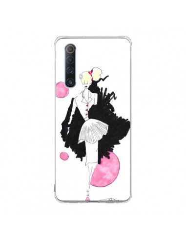 Coque Realme X50 5G Demoiselle Femme Fashion Mode Rose - Cécile