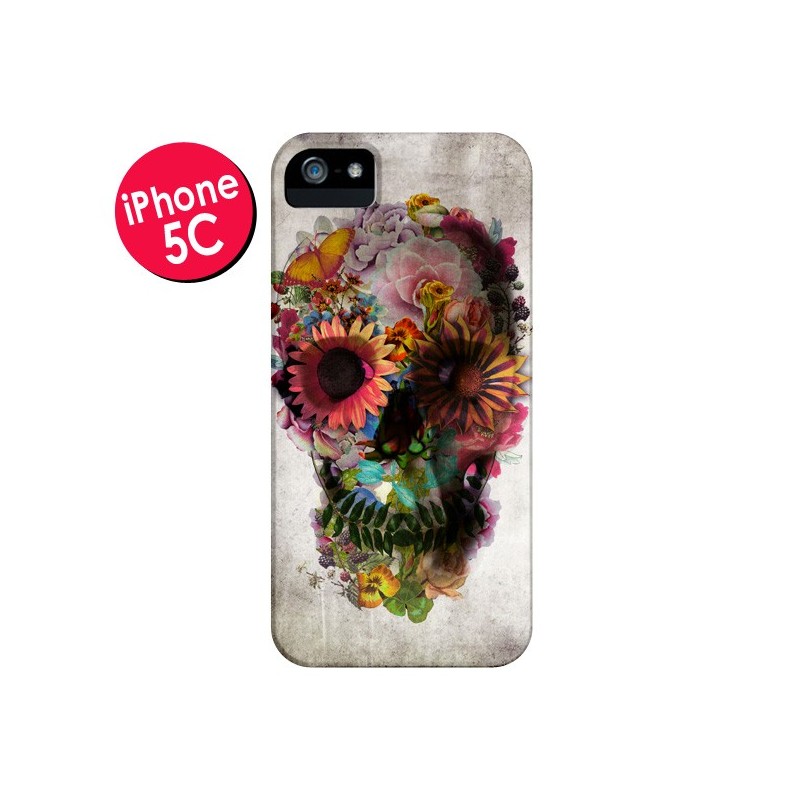 Coque Skull Flower Tête de Mort pour iPhone 5C - Ali Gulec