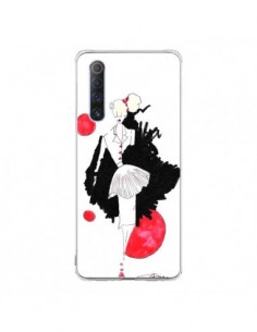 Coque Realme X50 5G Demoiselle Femme Fashion Mode Rouge -...