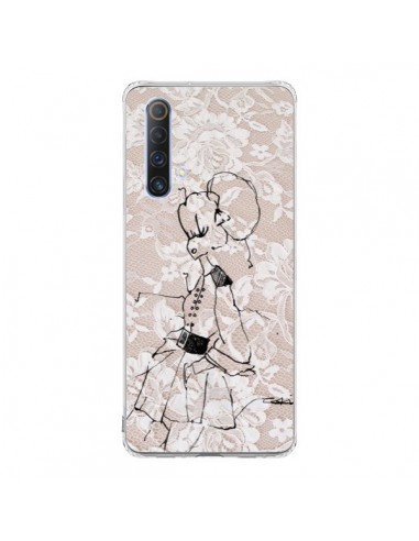 Coque Realme X50 5G Croquis Dentelle Femme Fashion Mode - Cécile