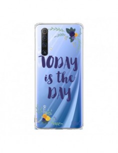 Coque Realme X50 5G Today is the day Fleurs Transparente...