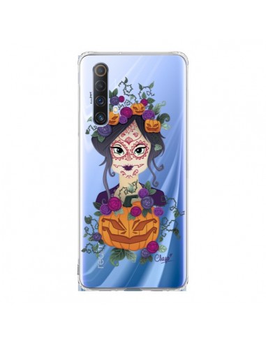 Coque Realme X50 5G Femme Closed Eyes Santa Muerte Transparente - Chapo