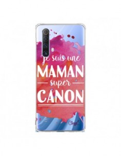 Coque Realme X50 5G Je suis une Maman super Canon Rose...