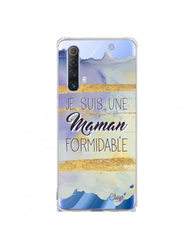 Coque Realme X50 5G Je suis une Maman Formidable Violet Transparente - Chapo