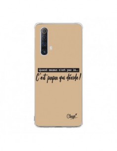 Coque Realme X50 5G C'est Papa qui Décide Beige - Chapo