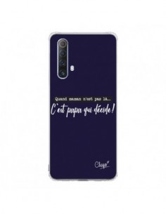 Coque Realme X50 5G C'est Papa qui Décide Bleu Marine -...