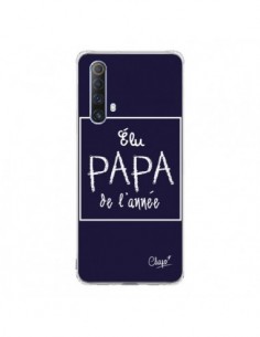 Coque Realme X50 5G Elu Papa de l'Année Bleu Marine - Chapo