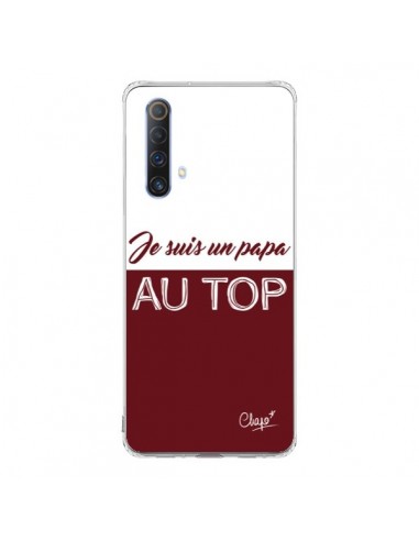 Coque Realme X50 5G Je suis un Papa au Top Rouge Bordeaux - Chapo