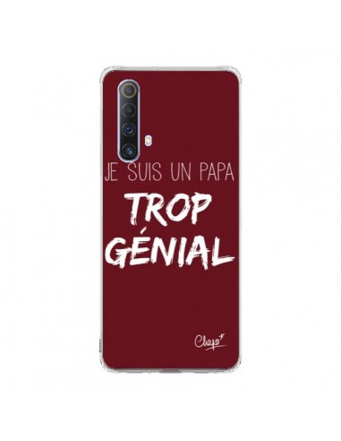 Coque Realme X50 5G Je suis un Papa trop Génial Rouge Bordeaux - Chapo