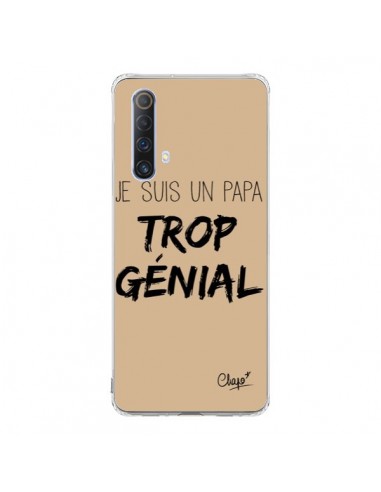 Coque Realme X50 5G Je suis un Papa trop Génial Beige - Chapo