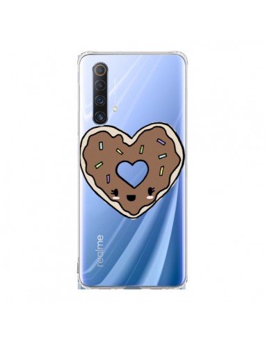 Coque Realme X50 5G Donuts Heart Coeur Chocolat Transparente - Claudia Ramos