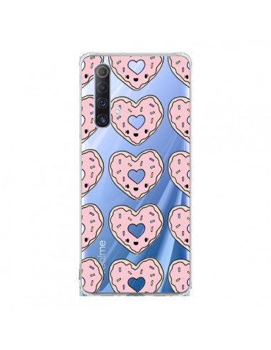 Coque Realme X50 5G Donuts Heart Coeur Rose Pink Transparente - Claudia Ramos