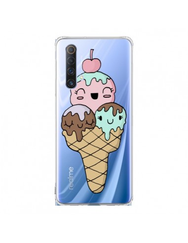 Coque Realme X50 5G Ice Cream Glace Summer Ete Cerise Transparente - Claudia Ramos