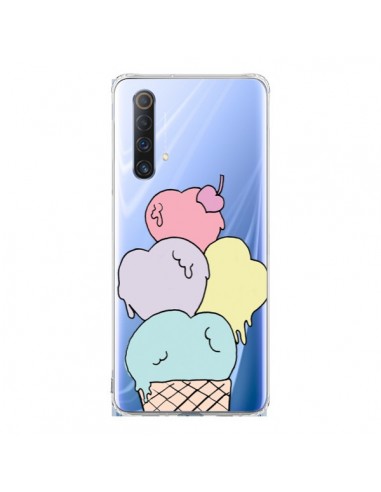 Coque Realme X50 5G Ice Cream Glace Summer Ete Coeur Transparente - Claudia Ramos